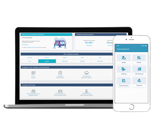 Fin Compliance dashboards look great on both web and mobile screens.